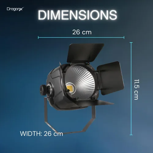Miniatura 3 de Avalon COB - Foco LED de 100 W Luz blanca fría de 5600 K con puertas de granero Elipsoidal DMX profesional para conciertos, bandas, fotografía