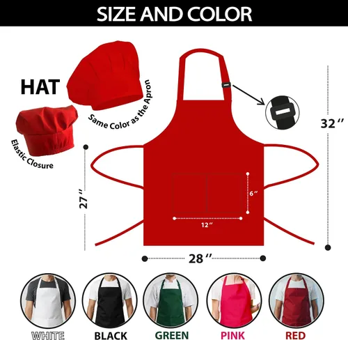 Miniatura 5 de Delantal con Logotipo Personalizado, Nombre Personalizado, Delantales con Foto para Hombres y Mujeres, Babero de Chef Ajustable Impermeable con 2