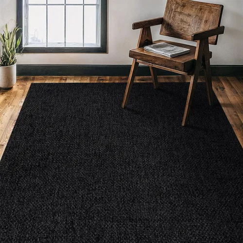 Miniatura 54 de CAMILSON Easy Alfombra de yute, 2 x 3 pulgadas, interiores y exteriores, fibra gris oscuro, para sala de estar, patio y cocina, diseño tejido