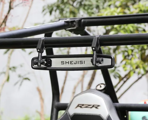 Miniatura 6 de SHEJISI Espejos UTV, material de aleación de aluminio, nuevo espejo retrovisor RZR 2024 para jaula antivuelco de 1.5 a 2 pulgadas, ajustable