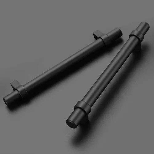 Miniatura 4 de Peaha - Manijas para armario de cocina, color negro mate, estilo contemporáneo, 12 piezas, para jalar los cajones del tocador