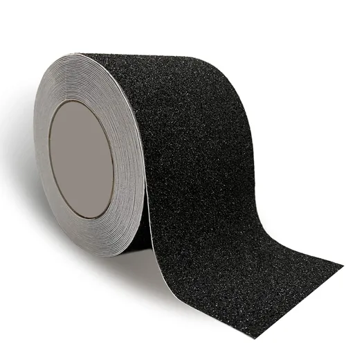 Cinta antideslizante resistente, 4 pulgadas x 35 pies, cinta de agarre negra para escaleras al aire libre, impermeable, antideslizante, cinta