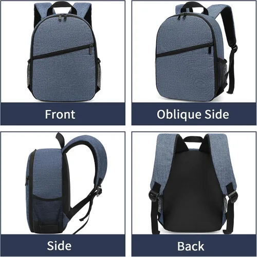 Miniatura 7 de Mochila pequeña para cámara DSLR SLR sin espejo, para viajes al aire libre, senderismo, fotografía, impermeable, unisex, compatible