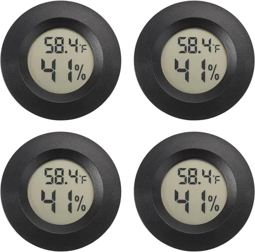 Miniatura 9 de Mini termómetro higrómetro digital medidor de humedad para interiores y exteriores, monitor de humedad para reptiles para invernadero, jardín