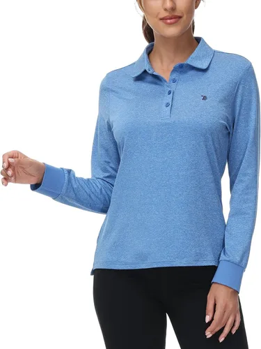 Miniatura 5 de Rdruko Polo de manga larga para mujer, camisetas deportivas casuales