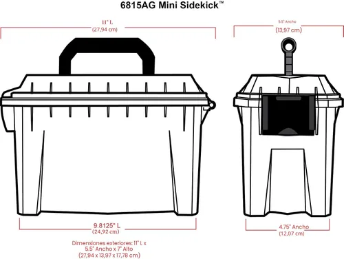 Miniatura 3 de ArtBin 6815AG Mini Sidekick Estuche de transporte, organizador portátil de arte y manualidades con asa, [1] estuche de almacenamiento de plástico
