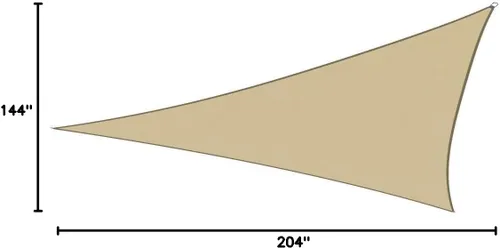 Miniatura 10 de ColourTree shade sails CTAPRT12 - Toldo tipo vela de triángulo recto beige CTAPRT12 de 12 x 12 x 17 pies, bloqueo UV, comercial, resistente, 190