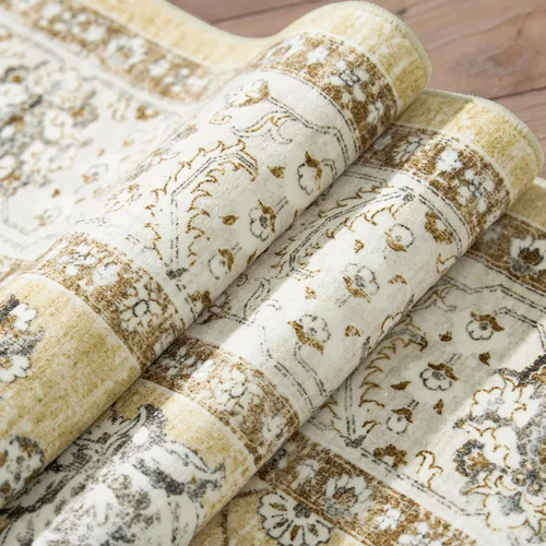 Miniatura 7 de jinchan Alfombra de Área 2x3 pies Lavable con Diseño Floral Vintage para Interiores, Tapetes Antideslizantes para Entrada, Alfombra Suave para Sala