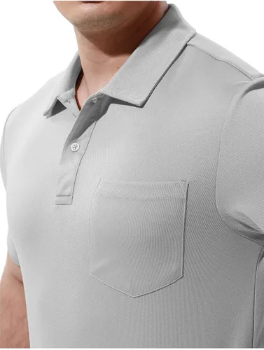 Miniatura 4 de Camisas polo de manga corta con cuello y bolsillo para hombre