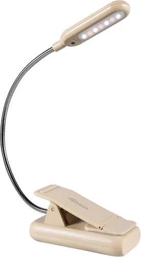 Miniatura 17 de VAVOFO Luz de lectura recargable con clip, 7 LED con 3 temperaturas de color, 9 niveles de brillo, luces de libro para leer en la cama con indicador