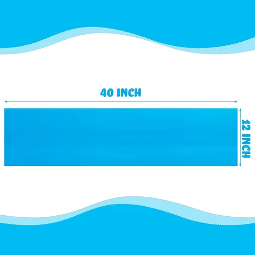 Miniatura 2 de Nuanchu Parche de vinilo autoadhesivo de reparación de PVC de 12 x 40 pulgadas para casa de rebote, natación, piscinas sobre el suelo, lanchas Azul