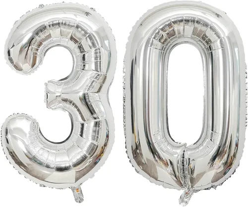 Miniatura 23 de Globo grande de 40 pulgadas con letras del número 6, letras del alfabeto, Mylar de aluminio, globos de helio con números grandes para cumpleaños