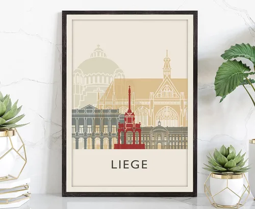 Miniatura 51 de Póster de ilustración de Lisboa, póster de horizonte de Lisboa Portugal, impresión de paisaje urbano y monumento, arte de pared para el hogar