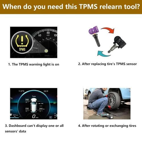 Miniatura 4 de EL-50448 TPMS Herramienta de reaprendizaje Chevy TPMS Herramienta de reinicio para Chevrolet Cadillac GMC Buick GM Herramienta de reinicio