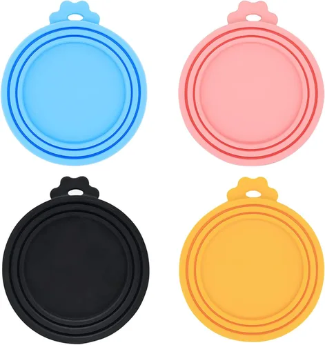Miniatura 10 de Tapas de silicona para latas de comida para perros y gatos, tamaño universal, sin BPA, (mezcla de colores 3)