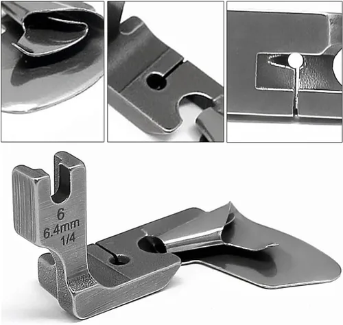 Miniatura 3 de 3 piezas de pie de dobladillo curvo industrial de 1/8 pulgadas + 3/16 pulgadas + 1/4 pulgadas de tubo de tracción de tubo de tracción de seda falda