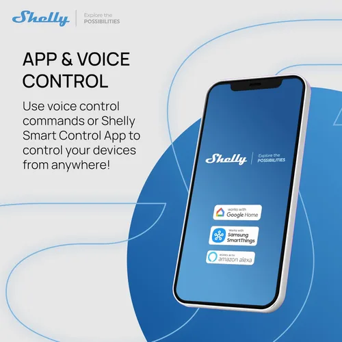 Miniatura 5 de Shelly 1 Gen3, interruptor de relé inteligente WiFi con contactos secos, 1 canal 16A, compatible con Alexa, Home Assistant, SmartThings y Google