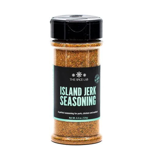 Miniatura 11 de The Spice Lab Island Jerk Seasoning - Mezcla de pollo jamaicano multiusos para hígado de pollo, cerdo molido y mariscos - Tarro agitador de 4 onzas