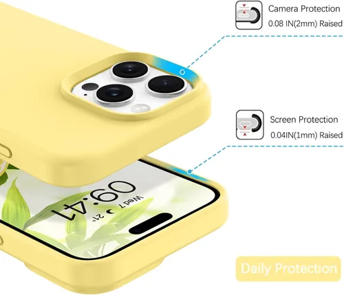 Miniatura 170 de GUAGUA Funda compatible con iPhone 17 Pro Max de 6.9 pulgadas, silicona líquida, goma de gel suave, delgada, forro de microfibra delgada