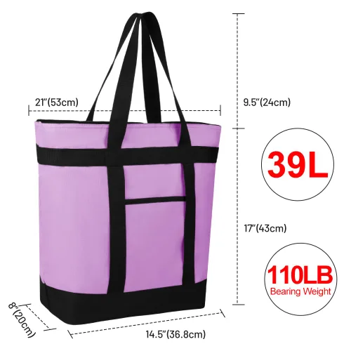 Miniatura 3 de Bolsa de mano reutilizable aislada para compras de comestibles para mujeres/hombres, pizza/bolsa de entrega de alimentos para mantener la comida