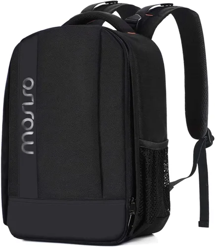 MOSISO Mochila para cámara, mochila para fotografía DSLR/SLR/sin espejo con amortiguación acolchada, bolsa para cámara a prueba de golpes con Negro