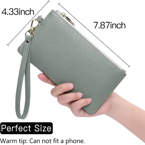 Miniatura 3 de GOIACII Carteras para mujer, bloqueo RFID, ultradelgadas, cuero real, tarjetero de crédito