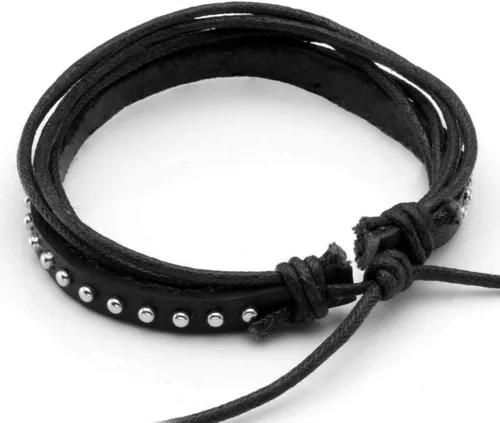 Miniatura 2 de Manfnee - Pulsera trenzada de cuero para hombres y mujeres ajustable