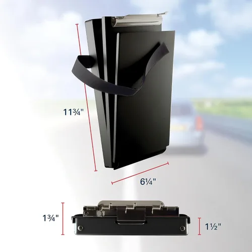 Miniatura 2 de Soporte para formularios II Saunders de aluminio reciclado, con clip, 6" x 11", Negro