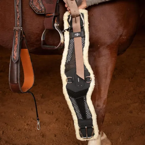 Miniatura 4 de Professional's Choice Cincha contorneada para caballos Circunferencia duradera, transpirable y ajustable con forro de neopreno VenTECH