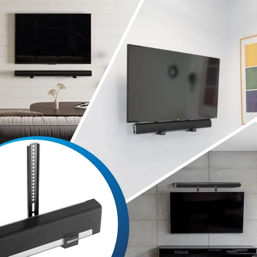 Miniatura 4 de Mount-It! Soporte de barra de sonido para TV y montaje en pared Soporte de barra de sonido 2 en 1 para la parte posterior del televisor o montaje