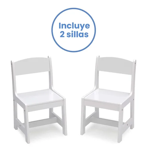 Miniatura 5 de Delta Children MySize - Juego de mesa y silla de madera para niños (2 sillas incluidas), ideal para artes y manualidades, merienda y más