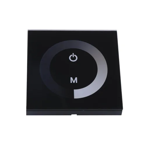 Interruptor de atenuación de 12 V, panel táctil Fydun de un solo color, regulador de interruptor de pared, tira de luz LED DC 12V-24V (negro)