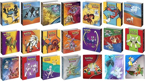 Miniatura 3 de Paquete de 4 carpetas de mini álbumes de Pokémon para tarjetas, fundas incluidas, protege tu mazo con estilo, gráficos geniales con tus personajes