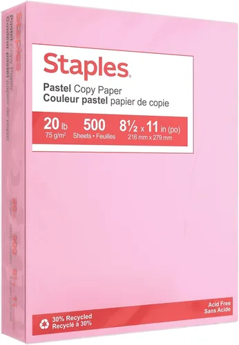 Miniatura 13 de Staples Papel de copia pastel 8,5 x 11 pulgadas hojas de color lila para impresión y documentos
