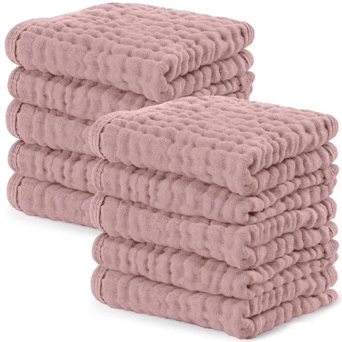 Miniatura 13 de Comfy Cubs - Juego de paños de muselina para eructos de 20 x 10 pulgadas, paquete de 10, tamaño grande, 6 capas, 100% algodón, absorbentes, seguros