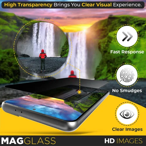 Miniatura 7 de magglass Samsung S21 FE Protector de pantalla de vidrio templado (privacidad)