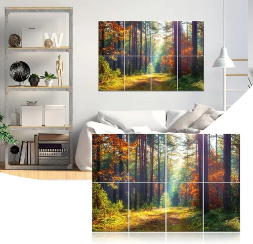 Miniatura 7 de Mollywell Paneles Acústicos Artísticos, Insonorización, Decoración de Pared, Adecuados para Insonorización de Habitaciones Inspiradas en la Otoño