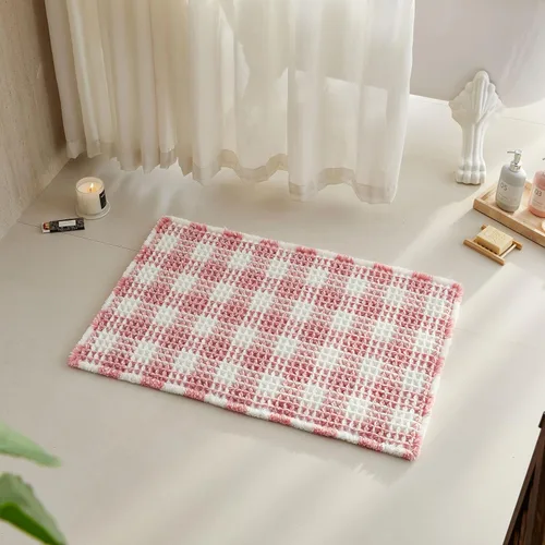 Miniatura 41 de TYUU Tapete de baño estilo gofre, tapete de baño bohemio, antideslizante, lavable, súper absorbente, de secado rápido, bonito tapete de baño