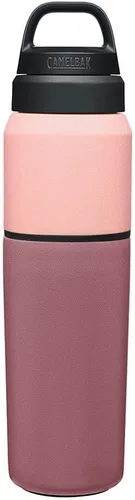 Miniatura 4 de CamelBak MultiBev - Botella de agua con aislamiento de acero inoxidable y taza de viaje Rosa Terracota/Rosa Camelia