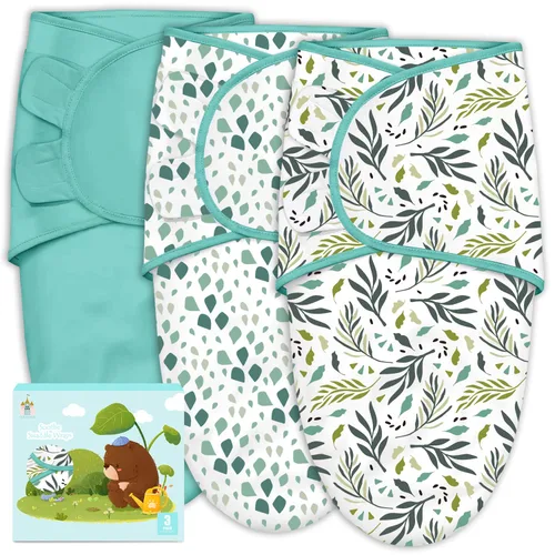 Miniatura 11 de Cute Castle 3 paquetes de sacos de dormir para bebé - Saco de dormir para recién nacido - Manta para envolver ergonómica para bebé para niños y Azul