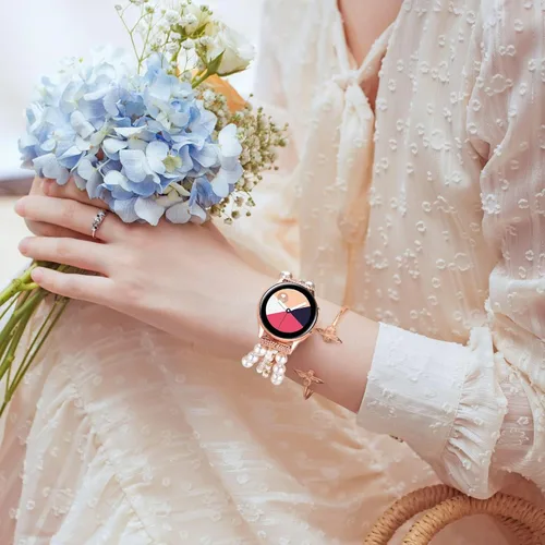 Miniatura 7 de VISOOM Pulsera bohemia con cuentas compatible con Samsung Galaxy Watch 7/6/5/4 1.57/1.73 pulgadas / Active 2 Watch 4 Classic 1.654 pulgadas