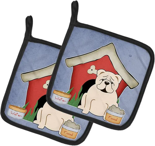 Miniatura 114 de Caroline's Treasures BB2894PTHD Dog House Collection Chow Chow Chow - Par de soportes para ollas, 7.5HX7.5W, multicolor 4-Azul