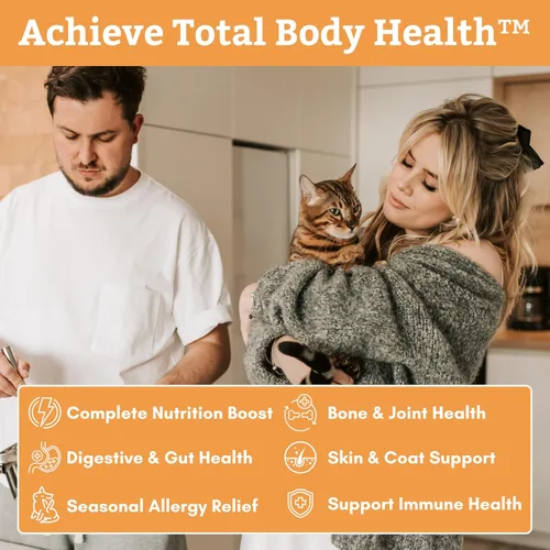 Miniatura 4 de Wholistic Pet Organics Feline Complete Organic Pumpkin - 4 onzas - Multivitamínico y probiótico en polvo para gatos - Alimento natural para gatos