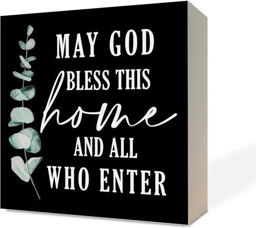 Miniatura 35 de Señales de madera cristianas, versículo de la Biblia Jeremías 29:11 - Porque sé los planes que tengo para ti, señal de caja decorativa para mesa