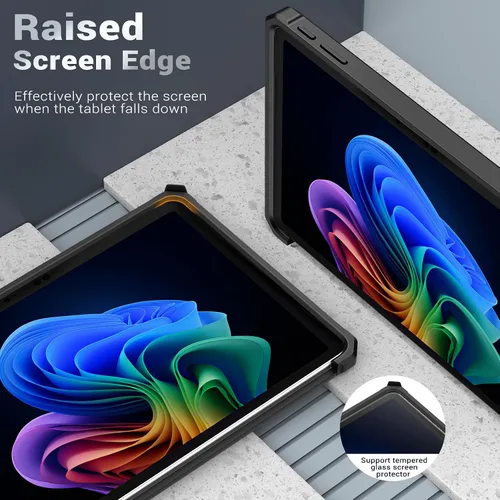 Miniatura 4 de MoKo - Funda protectora resistente todo en uno para Microsoft Surface Pro de 12 pulgadas lanzada en 2025, con soporte trasero para bolígrafo
