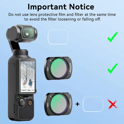 Miniatura 6 de Protector de pantalla de bolsillo 3 lentes antiarañazos para DJI Osmo Pocket 3 Vlogging Camera Creator Combo Accesorios 4 protectores de lente + 4