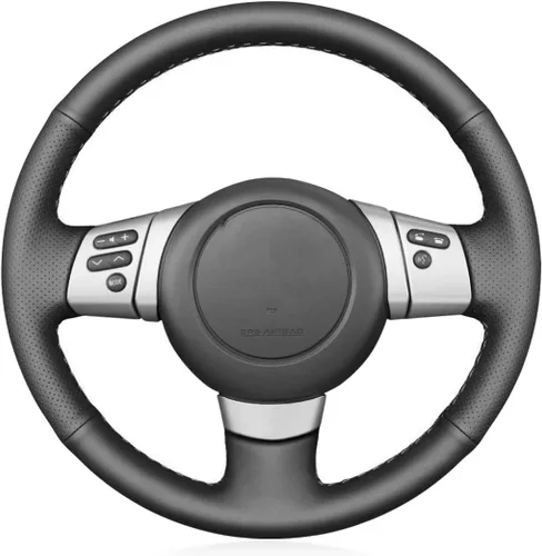 Funda para volante de cuero negro personalizado con fibra de carbono para Toyota FJ Cruiser 2007 2008 2009 2010 2011 2012 2013 2014, piezas de
