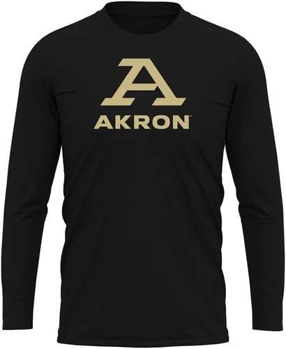 Miniatura 143 de Camisa deportiva de manga larga oficial de la NCAA Collegiate para hombre, colección negra con logotipo primario