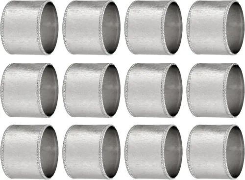 Miniatura 19 de Juego de 12 servilleteros decorativos de metal, modernos servilleteros martillados para decoración de fiestas, mesa de comedor, todos los días