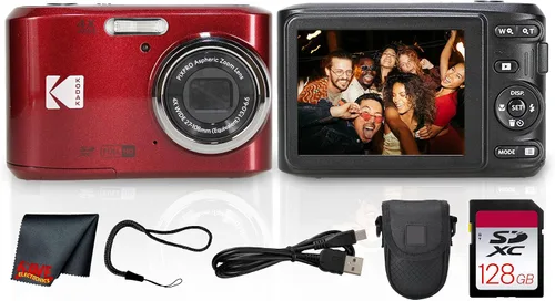 Miniatura 9 de Kodak PIXPRO FZ45 - Cámara digital (blanco) Sensor de 16 MP, zoom óptico 4X, lente gran angular de 1.063 in y video Full HD Ideal para viajes